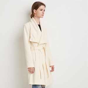 Cream wrap coat